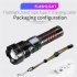 Led Flashlight Rechargeable Zoom Strong Light Aluminum Alloy Outdoor Lighting Torch With Side Lights XQS291COB flashlight