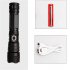 Led  Flashlight  Super Bright P50 4 core Ipx 6 Waterproof Torch With Battery Capacity Display  Zoomable  For Adventure Camping Flashlight 18650 battery