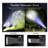 Led  Flashlight  Super Bright P50 4 core Ipx 6 Waterproof Torch With Battery Capacity Display  Zoomable  For Adventure Camping Flashlight 18650 battery