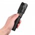 Led Flashlight Xhp70 Usb Charging Stretch Zoom Shock Resistant Power Bank 18650 Rechargeable Flashlight Torch Black A85 B