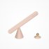 Led Geometric Table Lamp USB Charging Magnetic Suction Double Base 3 level Brightness Adjustable Khaki