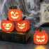 Led Halloween Pumpkin Lantern Wooden Ornaments Hanging Horror Props Perfect Gifts For Halloween Decor D