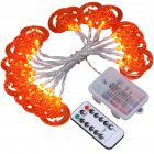 Led Halloween Pumpkin String Lights 8 Modes Party Decorative Fairy Light For Bedroom Fireplace Party Patio Decor 5 meter 40 lamp 8 modes