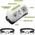 Led Headlight 500 Lumen Waterproof Usb Rechargeable Motion Sensor Running Fishing Headlamp with Infrared Sensor Black