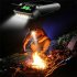 Led Headlight Rechargeable Super Bright Head mounted Clip On Cap Light Torch For Night Fishing Camping black