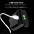 Led Headlight Rechargeable Super Bright Head mounted Clip On Cap Light Torch For Night Fishing Camping black