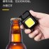 Led Keychain Light Portable Emergency Work Light Multifunctional Flashlight for Bottle Opener Camping Fishing Black