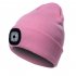 Led Light Knitted Hat With 3 Adjustable Brightness  USB Charging Port Warm Knit Beanie Hat  Round Top Rechargeable Headlamp Beanie For Men   Women  Teens sky bl