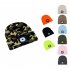 Led Light Knitted Hat With 3 Adjustable Brightness  USB Charging Port Warm Knit Beanie Hat  Round Top Rechargeable Headlamp Beanie For Men   Women  Teens sky bl