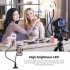 Led Light Ring for Selfie Lamp Ring Lamp Photography Lighting for Youtube Holder Camera Phone Clip Studio black 4 inches