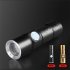 Led Mini Flashlight 3 Modes Portable Telescopic Zoomable Usb Rechargeable Aluminum Alloy Torch With Bottom Magnet yellow
