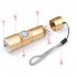Led Mini Flashlight 3 Modes Portable Telescopic Zoomable Usb Rechargeable Aluminum Alloy Torch With Bottom Magnet yellow