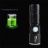 Led Mini Flashlight 3 Modes Portable Telescopic Zoomable Usb Rechargeable Aluminum Alloy Torch With Bottom Magnet black