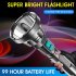 Led Mini Flashlight 3 Modes Usb Rechargeable Super Bright Home Outdoor Hand held Camping Lamp Torch golden