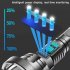 Led Mini Flashlight 3 Modes Usb Rechargeable Super Bright Home Outdoor Hand held Camping Lamp Torch black