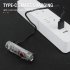 Led Mini Keychain Flashlight Super Bright Usb c Fast Charging Portable Multifunctional Torch With Clip transparent white