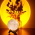 Led Mini Moon Sunset Light Dimmable Usb Charging Table Lamp Atmosphere Lamp Birthday Valentines Day Gift Three colors   dimming 1 4W