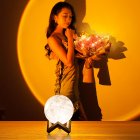 Led Mini Moon Sunset Light Dimmable Usb Charging Table Lamp Atmosphere Lamp Birthday Valentines Day Gift Three colors   dimming 1 4W