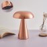 Led Mushroom Table Lamp 3 Color Dimming 1800mah Battery Energy Saving Eye Protective Usb Night Light Bronze Charging 3 color   dimming