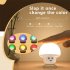 Led Night Light Portable Cute Silicone Mushroom Naughty Expression For Kids Room Emoticons randomly