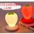Led Night Light Strawberry Shape Usb Rechargeable Eye Protection Decorative Table Lamp For Bedroom Decor red