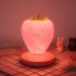 Led Night Light Strawberry Shape Usb Rechargeable Eye Protection Decorative Table Lamp For Bedroom Decor red