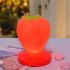Led Night Light Strawberry Shape Usb Rechargeable Eye Protection Decorative Table Lamp For Bedroom Decor red