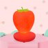 Led Night Light Strawberry Shape Usb Rechargeable Eye Protection Decorative Table Lamp For Bedroom Decor red