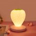 Led Night Light Strawberry Shape Usb Rechargeable Eye Protection Decorative Table Lamp For Bedroom Decor White