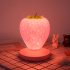 Led Night Light Strawberry Shape Usb Rechargeable Eye Protection Decorative Table Lamp For Bedroom Decor White