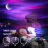 Led Northern Lights Moon Star Night Light Bluetooth Music Projector for Bedroom Decoration black