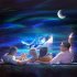 Led Northern Lights Moon Star Night Light Bluetooth Music Projector for Bedroom Decoration black