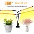 Led Plant Grow Lights 360 Degree Flexible Full Spectrum Panel Phyto Lamp Fill Light for Indoor Plants Veg Flower 3 heads