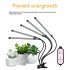 Led Plant Grow Lights 360 Degree Flexible Full Spectrum Panel Phyto Lamp Fill Light for Indoor Plants Veg Flower 3 heads