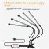 Led Plant Grow Lights 360 Degree Flexible Full Spectrum Panel Phyto Lamp Fill Light for Indoor Plants Veg Flower 4 heads