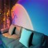 Led Projector Home  Night  Light Usb Table Lamp Wall Decoration Photography Live Broadcast Background Light Sunset red