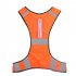 Led Reflective Vest Reflective Stripes Safety Vest Led Night Cycling Running Jogging Jacket Orange