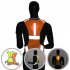 Led Reflective Vest Reflective Stripes Safety Vest Led Night Cycling Running Jogging Jacket Orange