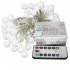 Led Remote Control String  Lights  Ip65 Waterproof Battery Box Ball Shape Lamp String  Indoor Outdoor Room Lighting Decoration Lights Colorful