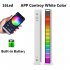 Led Rgb Music Sound Light Bar Bluetooth compatible App Control Adjustable Brightness Music Rhythm Night Lights charging black