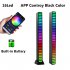 Led Rgb Music Sound Light Bar Bluetooth compatible App Control Adjustable Brightness Music Rhythm Night Lights charging black