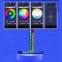 Led Rgb Music Sound Light Bar Bluetooth compatible App Control Adjustable Brightness Music Rhythm Night Lights charging black