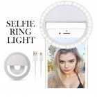 Led Selfie Ring  Light Portable Rechargeable Fill-in Flash Led Light 3 Light Settings 36 Led Beads For Video Makeup Photography RK12 white rechargeable