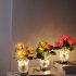 Led Simulation Rose Night Light Stepless Dimming Rechargeable Table Lamp Ornaments For Home Decor rainbow flowers