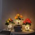 Led Simulation Rose Night Light Stepless Dimming Rechargeable Table Lamp Ornaments For Home Decor rainbow flowers