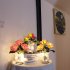 Led Simulation Rose Night Light Stepless Dimming Rechargeable Table Lamp Ornaments For Home Decor pink flowers