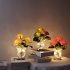 Led Simulation Rose Night Light Stepless Dimming Rechargeable Table Lamp Ornaments For Home Decor pink flowers