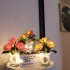 Led Simulation Rose Night Light Stepless Dimming Rechargeable Table Lamp Ornaments For Home Decor pink flowers