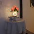 Led Simulation Rose Night Light Stepless Dimming Rechargeable Table Lamp Ornaments For Home Decor pink flowers