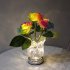 Led Simulation Rose Night Light Stepless Dimming Rechargeable Table Lamp Ornaments For Home Decor pink flowers